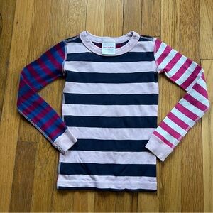 Hanna andersson pink/blue striped shirt